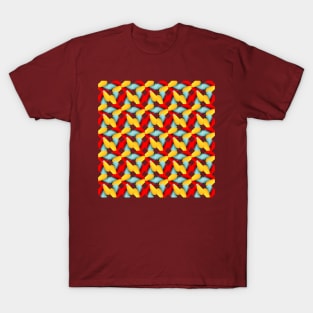 Red-and-yellow pattern T-Shirt